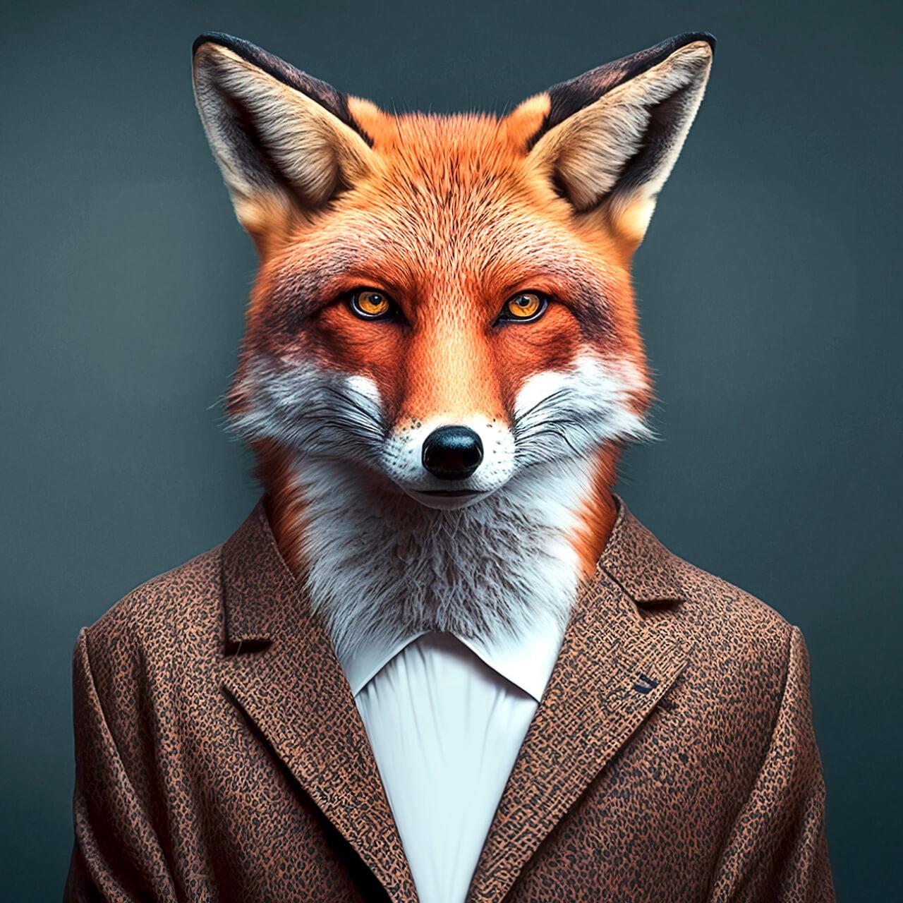 Kreatives Abbild des Fuchses als Job-Typ