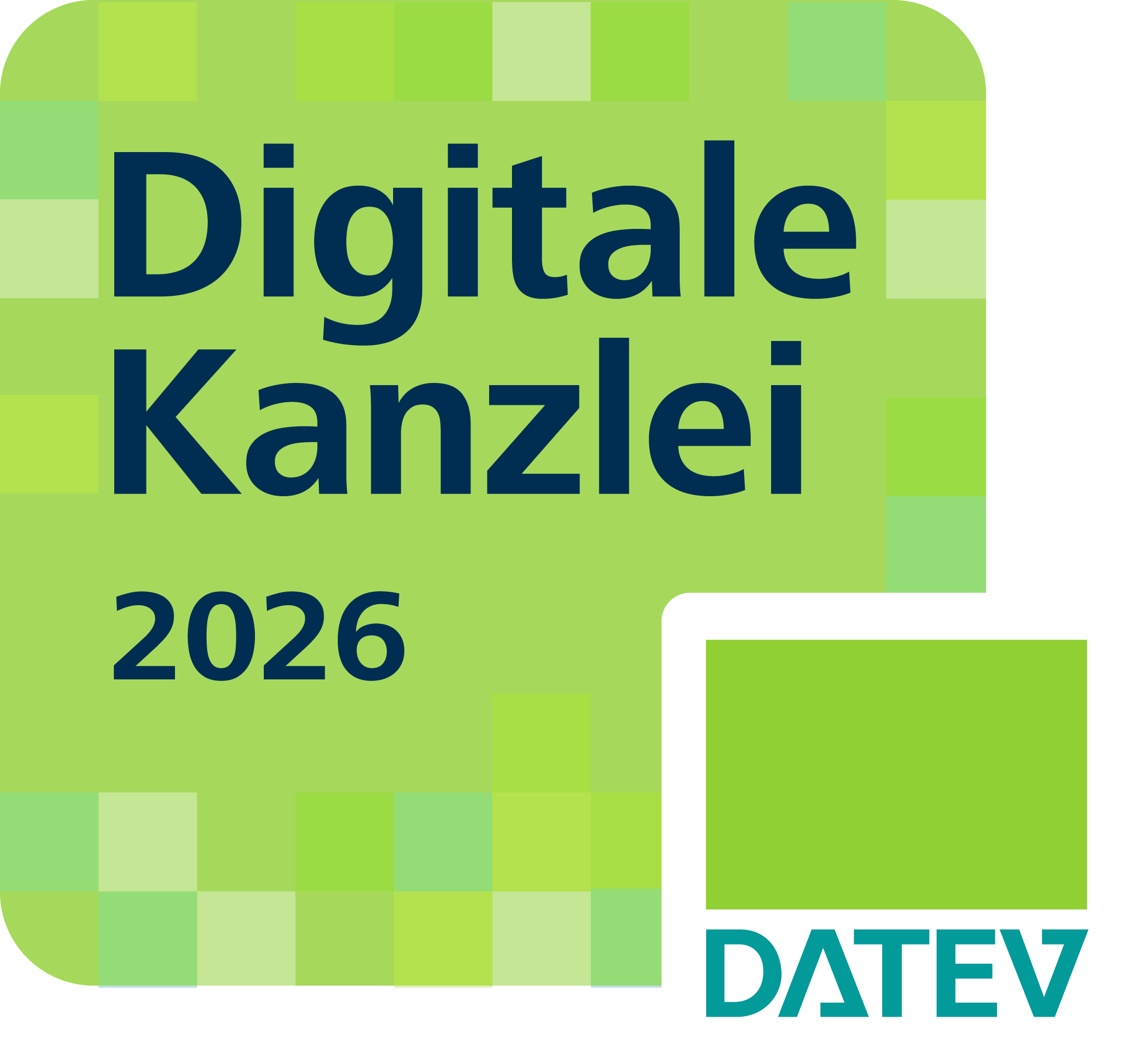 Wir sind eine Kanzlei, die ihre Arbeitsabläufe und Dienstleistungen stark digitalisiert und auf den Einsatz von digitalen Technologien setzt. Dies wird durch die Auszeichnung "Digitale Kanzlei 2026" bestätigt.