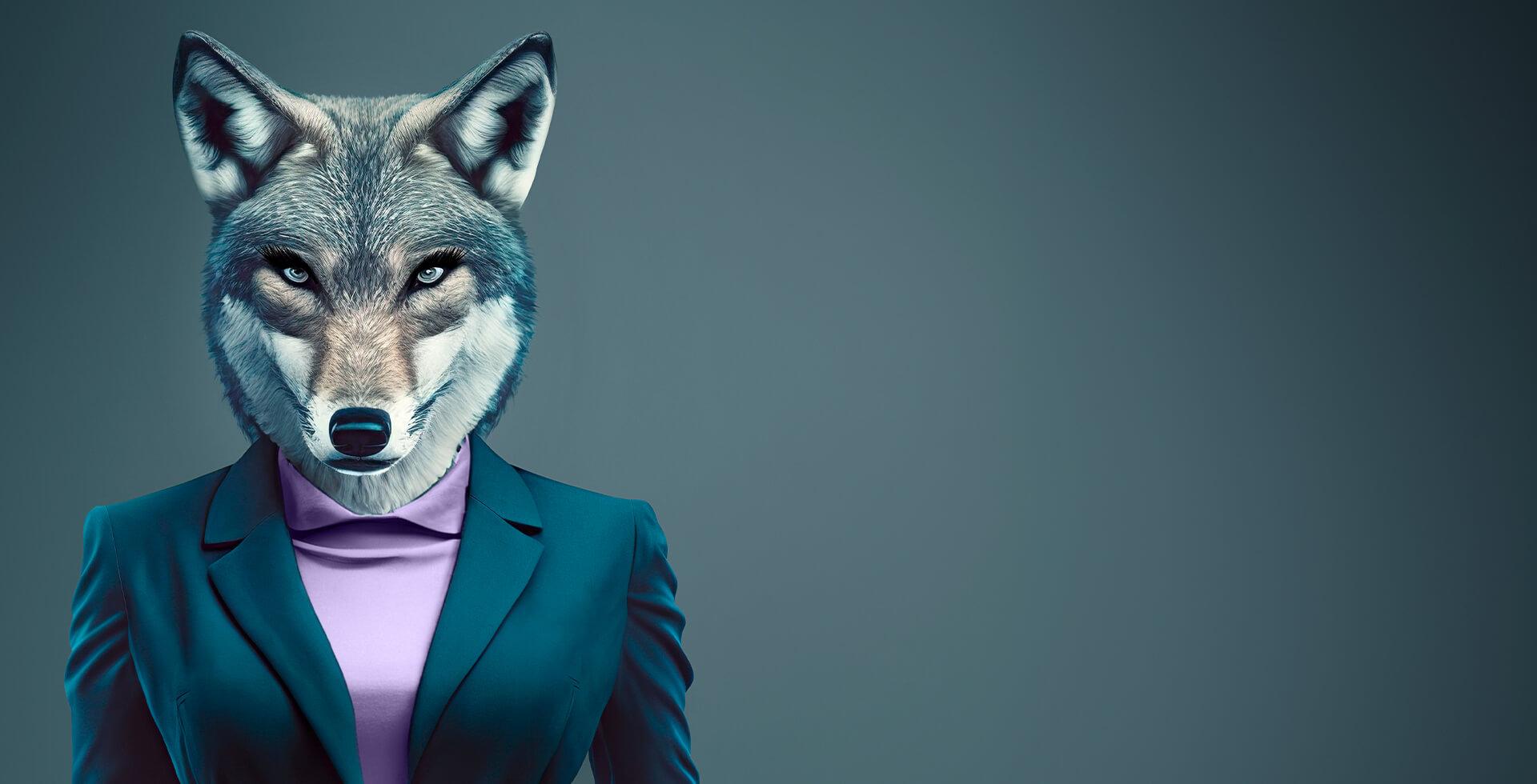 Kreatives Abbild des Wolfes als Job-Typ