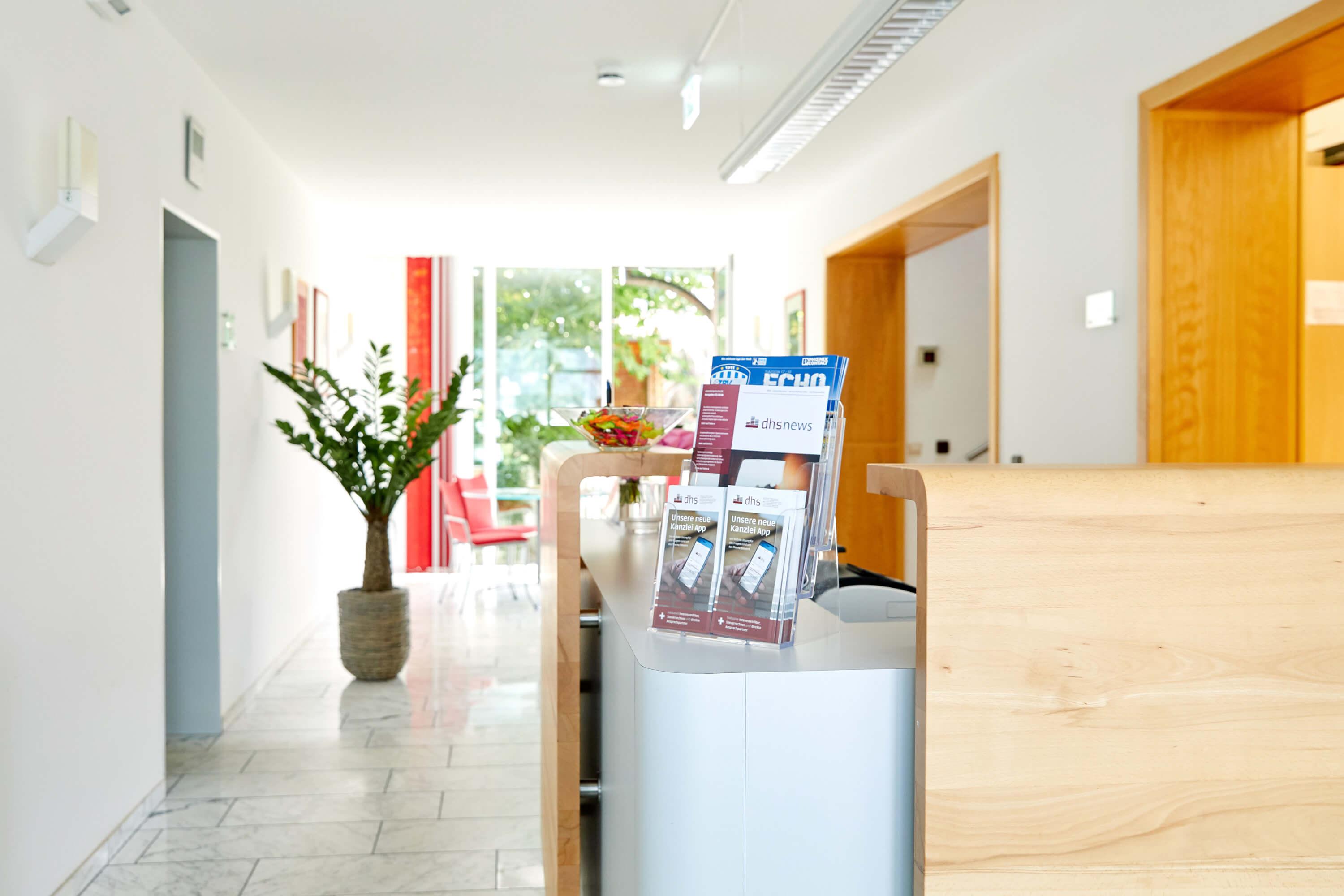 dhs Standort Lemgo - Empfangsbereich Empfangsbereich dhs Büro Lemgo